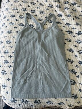Ebb to Street lululemon athletica Light Blue Ribbed Racerback Tank